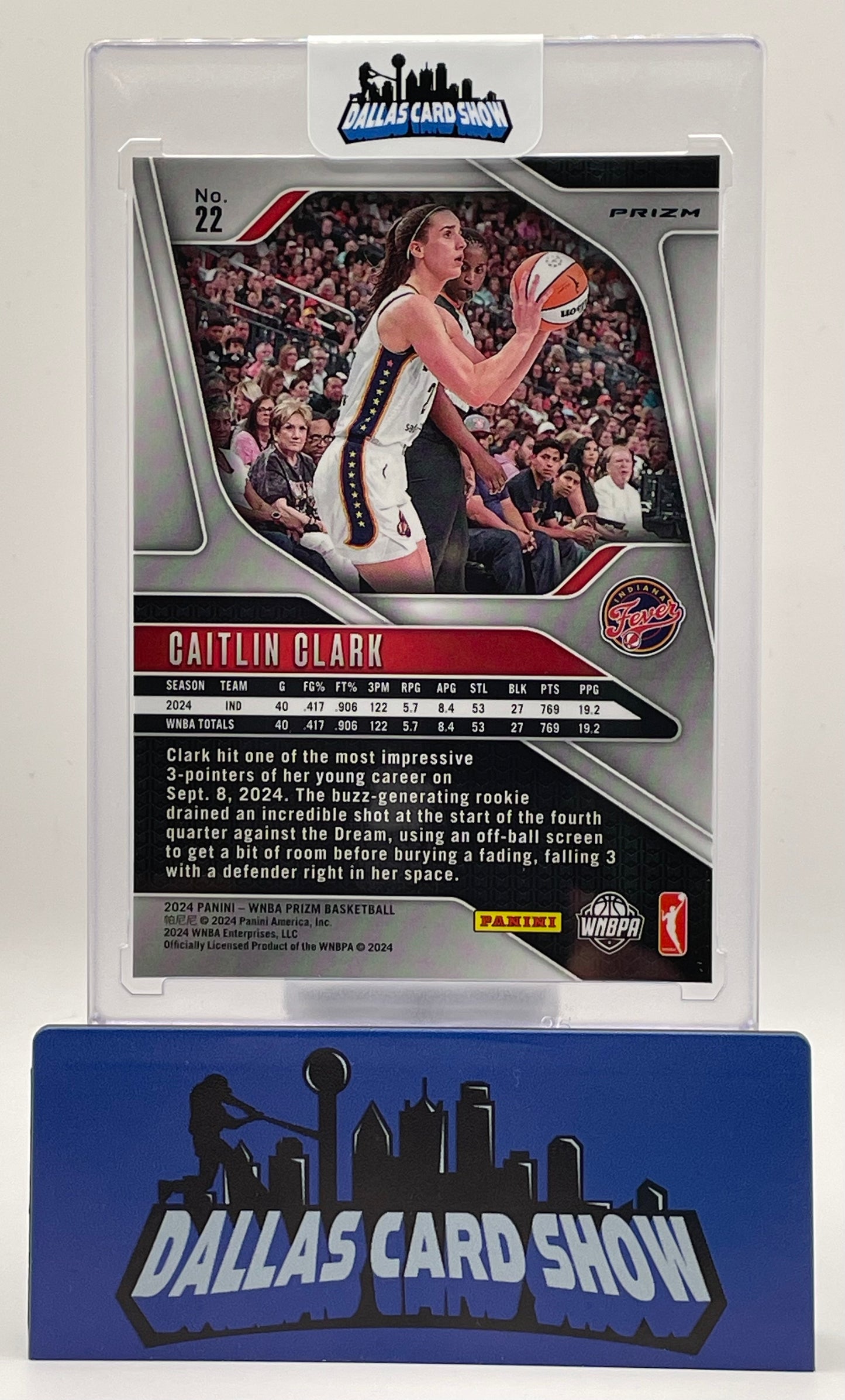2024 Panini Prizm #22 Caitlin Clark Cracked Ice Rookie RC