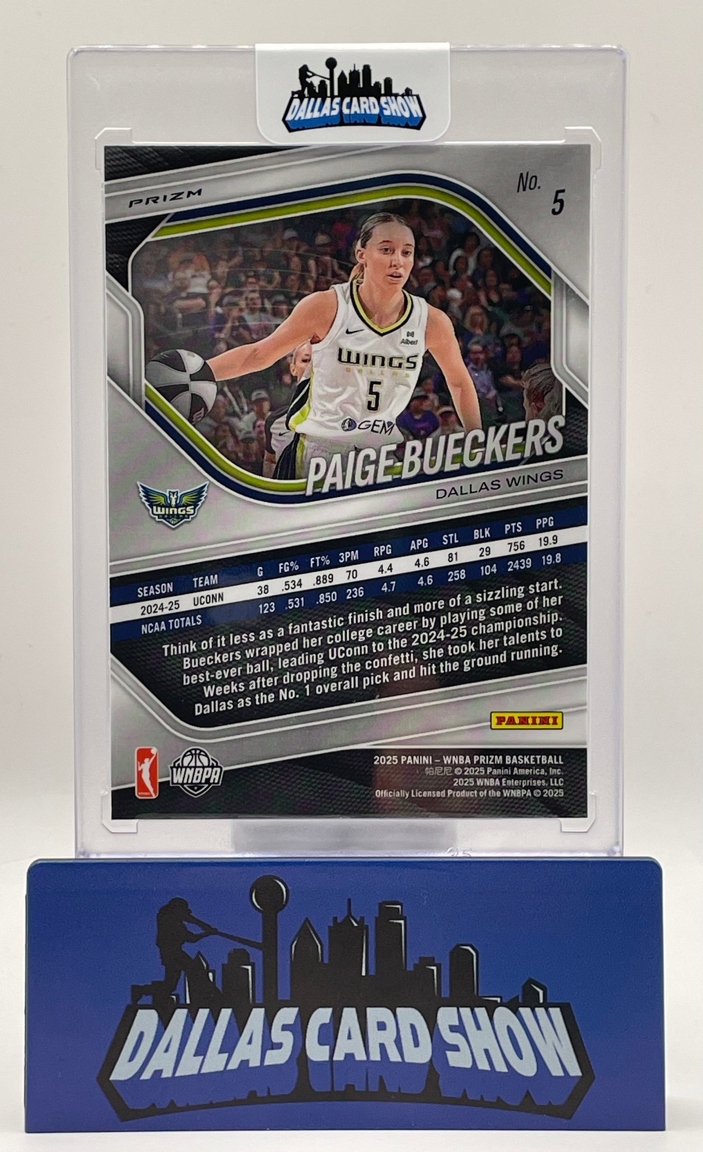 2025 Prizm WNBA #5 Paige Bueckers WNBA Logo Rookie RC