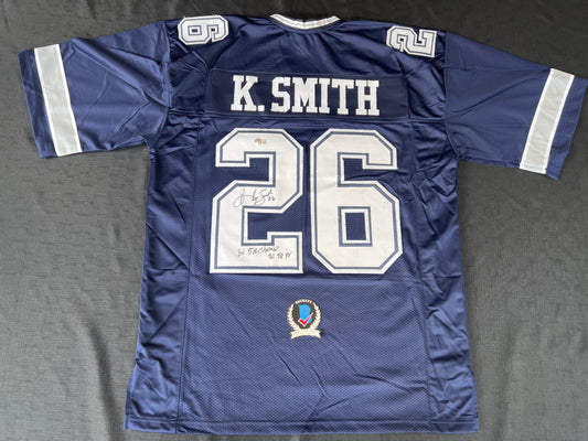 KEVIN SMITH TEXAS A&M AGGIES SIGNED JERSEY w/INSCs Dallas Cowboys XL BAS