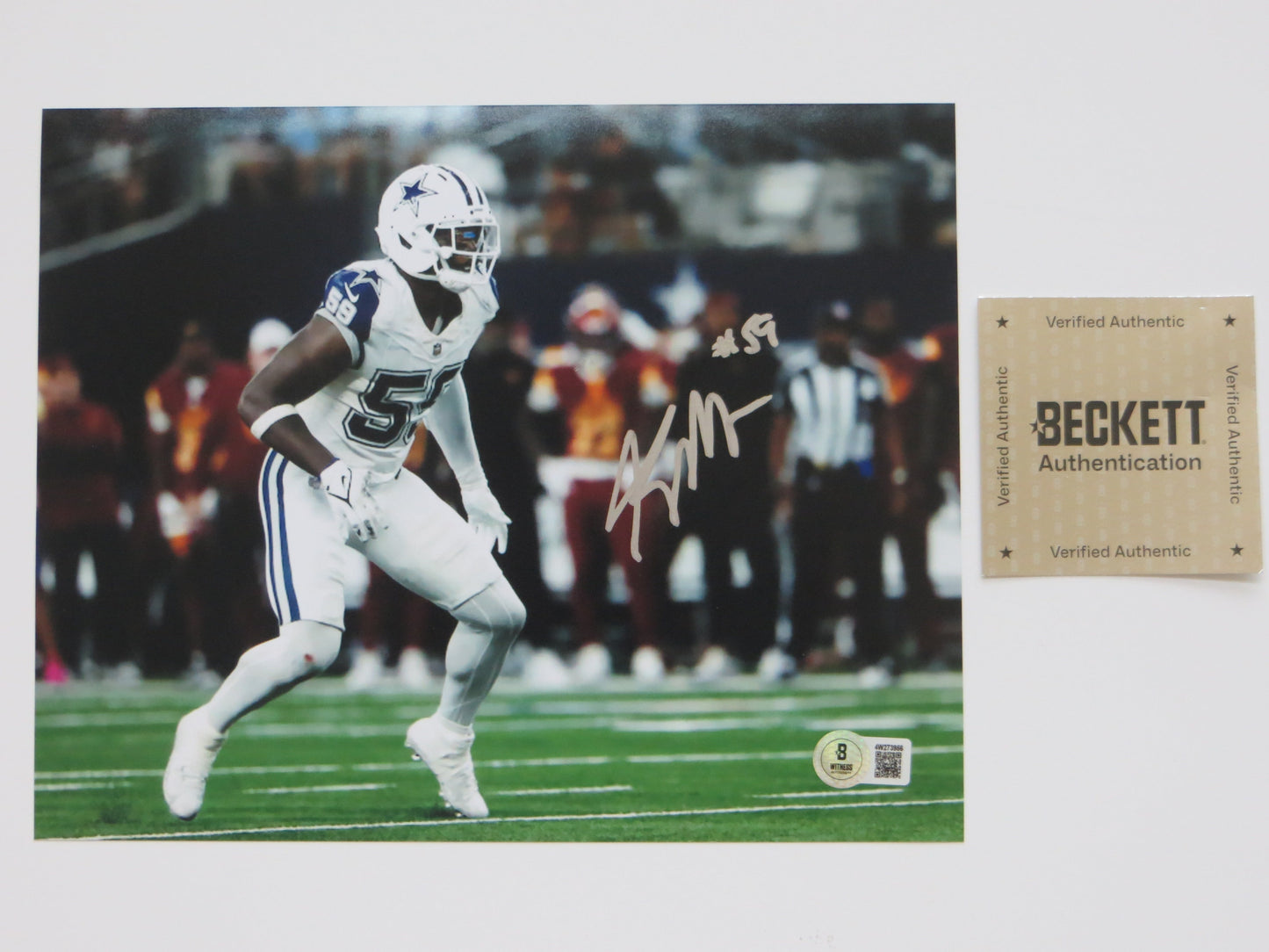 KENNETH MURRAY DALLAS COWBOYS SIGNED 8x10 PHOTO OU SOONERS BAS