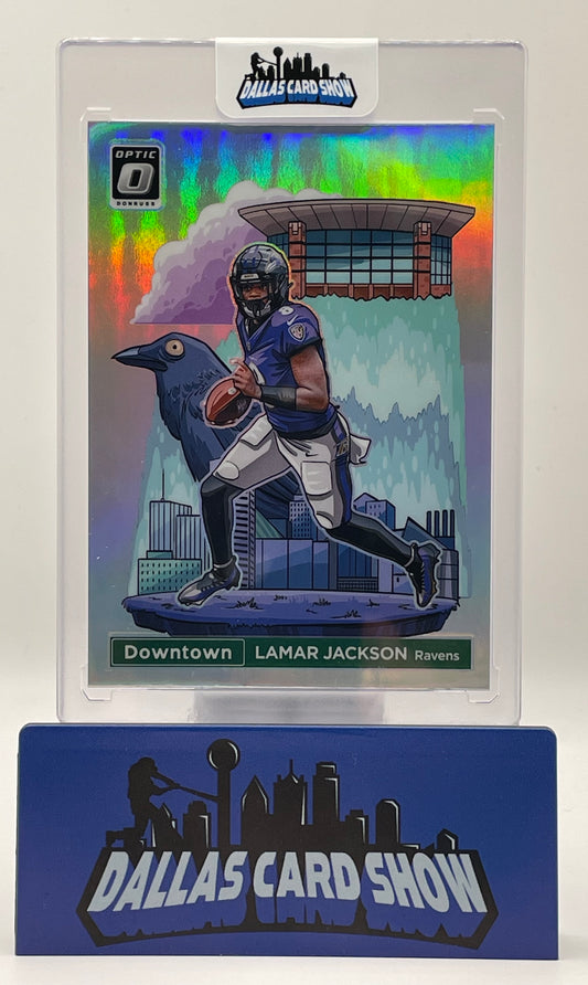 2024 Panini Optic #1 Lamar Jackson Downtown SSP Case Hit