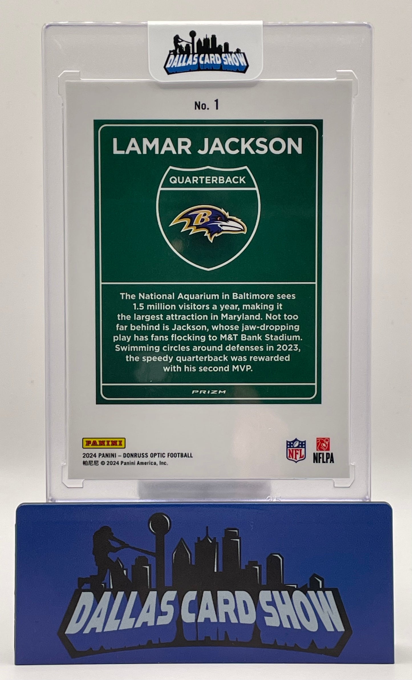 2024 Panini Optic #1 Lamar Jackson Downtown SSP Case Hit