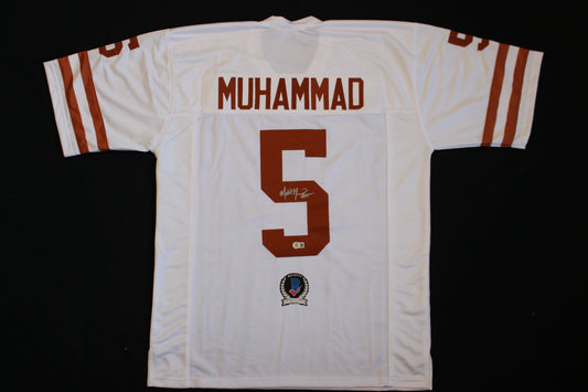 MALIK MUHAMMAD TEXAS LONGHORNS SIGNED HOME FOOTBALL JERSEY BAS COA