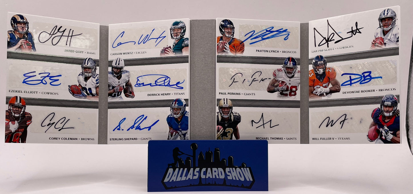 2016 Panini National Treasure #2 Treasure Chest Dak,Goff,Henry Autograph Booklet /5
