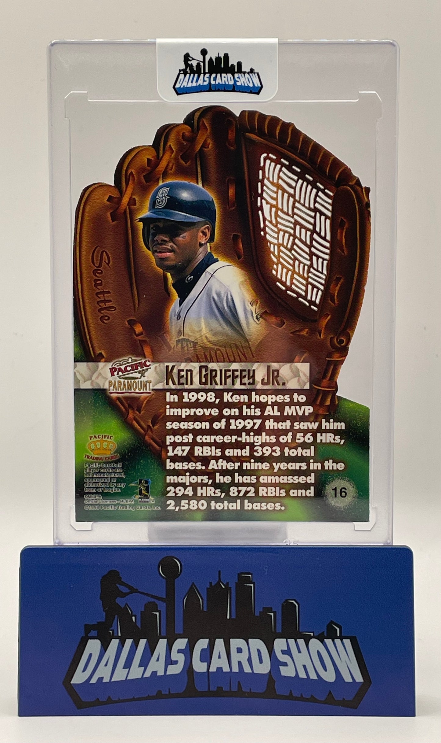 1998 Pacific Paramount 16 Ken Griffey Jr. Fielder's Choice Mariners Die-Cut