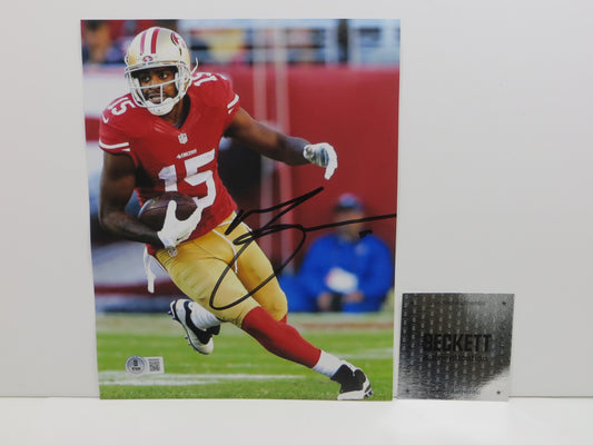 MICHAEL CRABTREE San Francisco 49ers SIGNED 8x10 PHOTO Texas Tech Red Raiders BAS