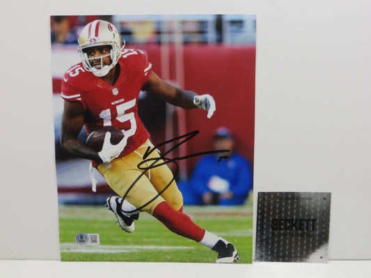 MICHAEL CRABTREE San Francisco 49ers SIGNED 8x10 PHOTO Texas Tech Red Raiders BAS