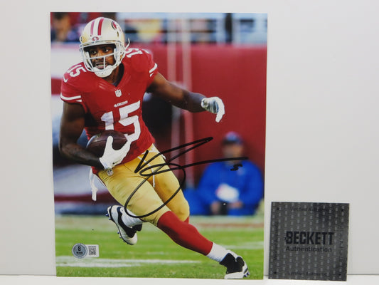 MICHAEL CRABTREE San Francisco 49ers SIGNED 8x10 PHOTO Texas Tech Red Raiders BAS