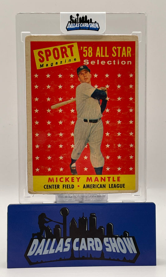 1958 Topps Mickey Mantle #487 All-Star New York Yankees HOF
