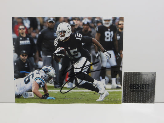 MICHAEL CRABTREE Oakland Raiders SIGNED 8x10 PHOTO Texas Tech Red Raiders BAS COA