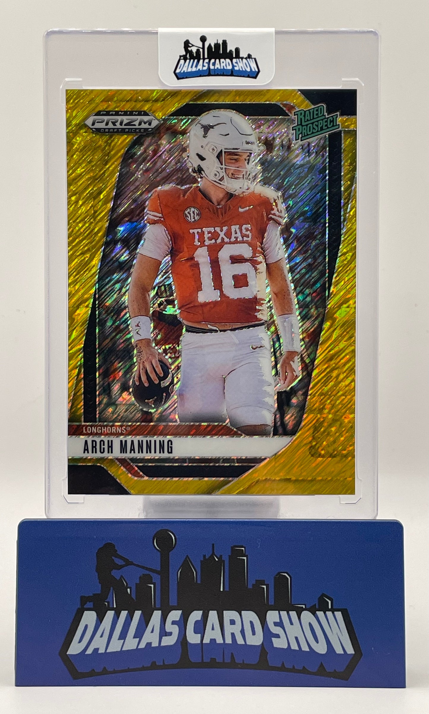 2025 Panini Prizm Draft Picks #166 Aarch Manning Gold Shimmer /15