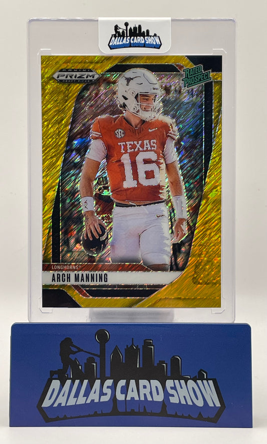 2025 Panini Prizm Draft Picks #166 Aarch Manning Gold Shimmer /15