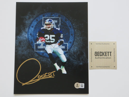 RAGHIB ROCKET ISMAIL TORONTO ARGONAUTS SIGNED 8x10 Custom Edit Logo PHOTO BAS