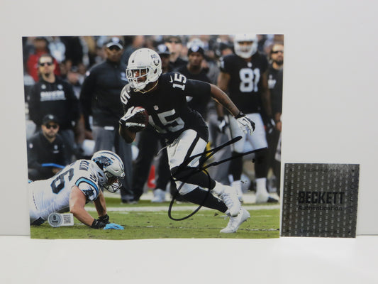 MICHAEL CRABTREE Oakland Raiders SIGNED 8x10 PHOTO Texas Tech Red Raiders BAS COA