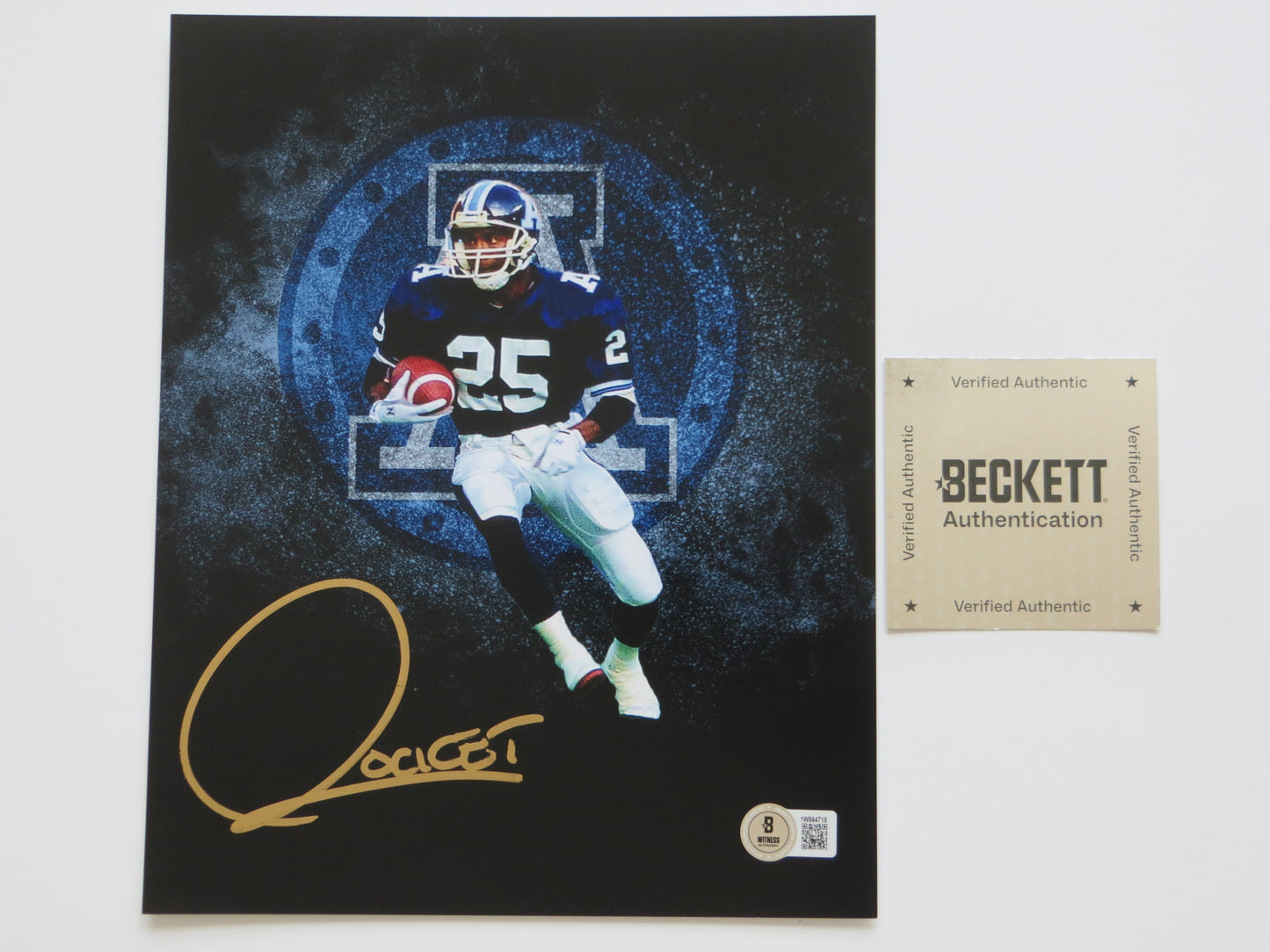 RAGHIB ROCKET ISMAIL TORONTO ARGONAUTS SIGNED 8x10 Custom Edit Logo PHOTO BAS