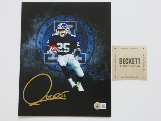 RAGHIB ROCKET ISMAIL TORONTO ARGONAUTS SIGNED 8x10 Custom Edit Logo PHOTO BAS