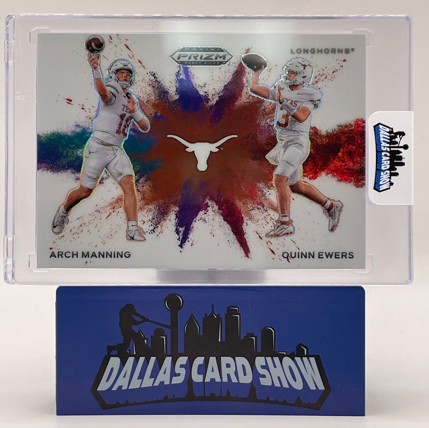 2024 Panini Prizm Draft Picks #CBD-TEX3 Arch Manning, Quinn Ewers White Color Blast