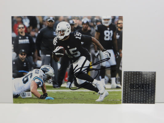 MICHAEL CRABTREE Oakland Raiders SIGNED 8x10 PHOTO Texas Tech Red Raiders BAS COA