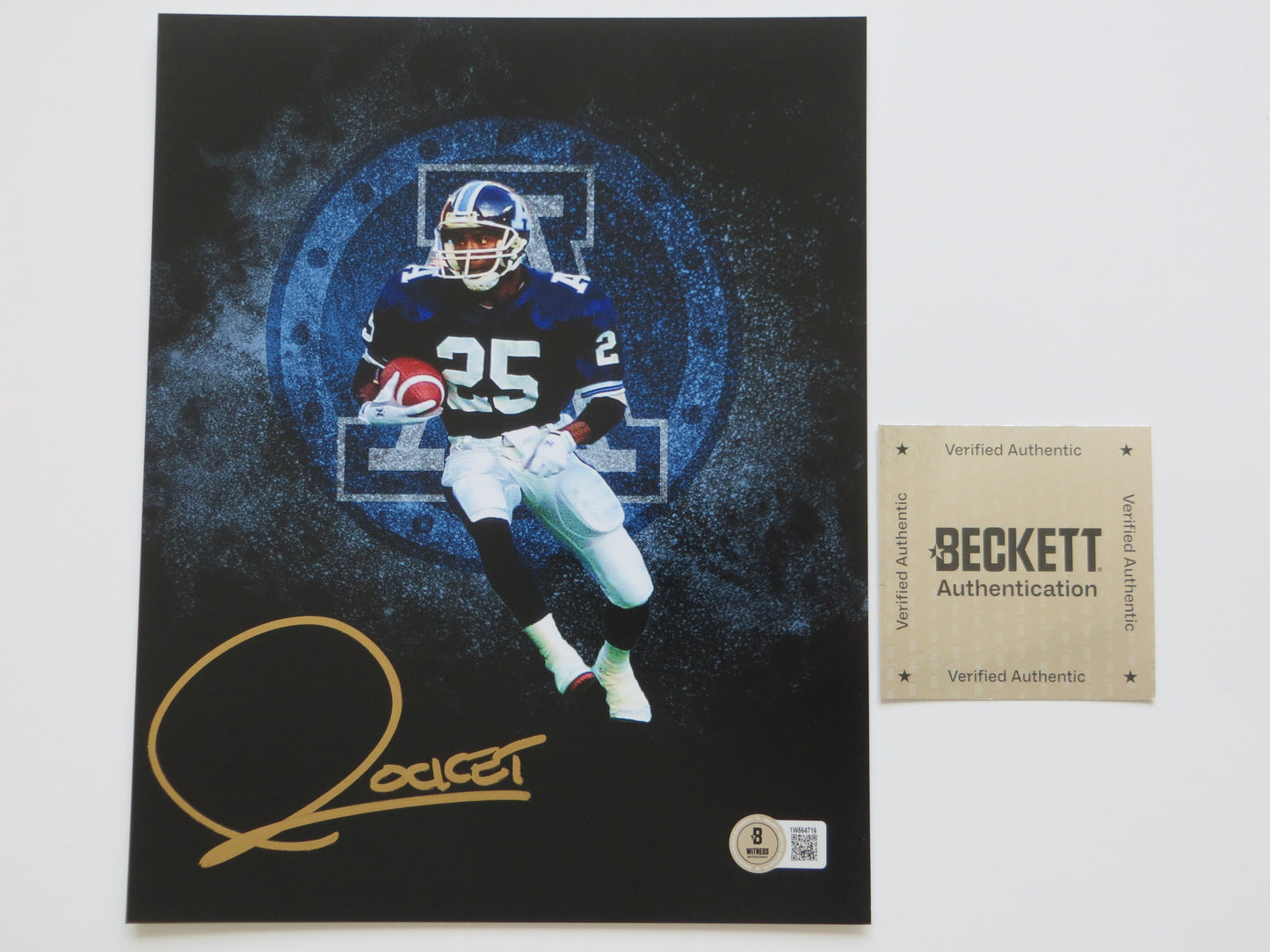 RAGHIB ROCKET ISMAIL TORONTO ARGONAUTS SIGNED 8x10 Custom Edit Logo PHOTO BAS