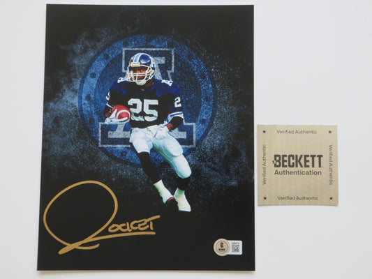 RAGHIB ROCKET ISMAIL TORONTO ARGONAUTS SIGNED 8x10 Custom Edit Logo PHOTO BAS