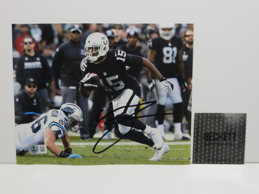 MICHAEL CRABTREE Oakland Raiders SIGNED 8x10 PHOTO Texas Tech Red Raiders BAS COA