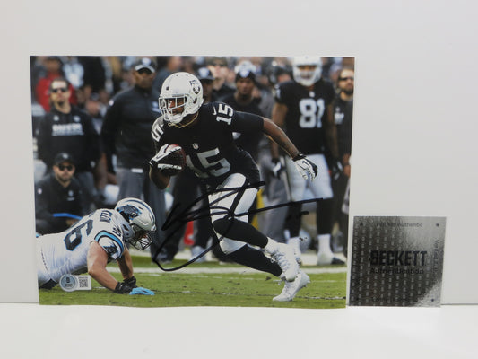 MICHAEL CRABTREE Oakland Raiders SIGNED 8x10 PHOTO Texas Tech Red Raiders BAS COA
