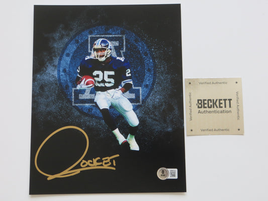 RAGHIB ROCKET ISMAIL TORONTO ARGONAUTS SIGNED 8x10 Custom Edit Logo PHOTO BAS