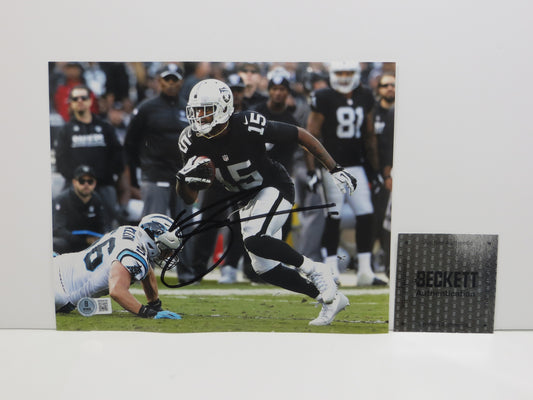 MICHAEL CRABTREE Oakland Raiders SIGNED 8x10 PHOTO Texas Tech Red Raiders BAS COA