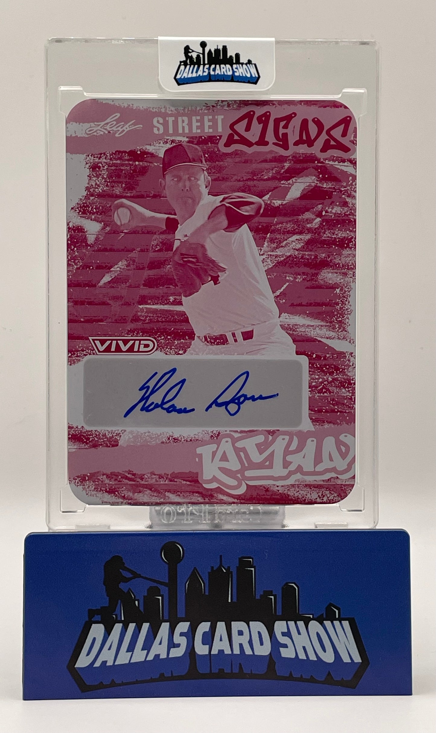 2023 Leaf Vivid #SS-NR1 Nolan Ryan Street Signs Magenta Printing Plate Auto 1/1