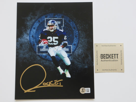 RAGHIB ROCKET ISMAIL TORONTO ARGONAUTS SIGNED 8x10 Custom Edit Logo PHOTO BAS