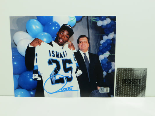 RAGHIB "ROCKET" ISMAIL Toronto Argonauts SIGNED 8x10 PHOTO Notre Dame BAS COA