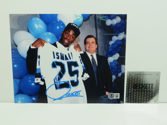 RAGHIB "ROCKET" ISMAIL Toronto Argonauts SIGNED 8x10 PHOTO Notre Dame BAS COA