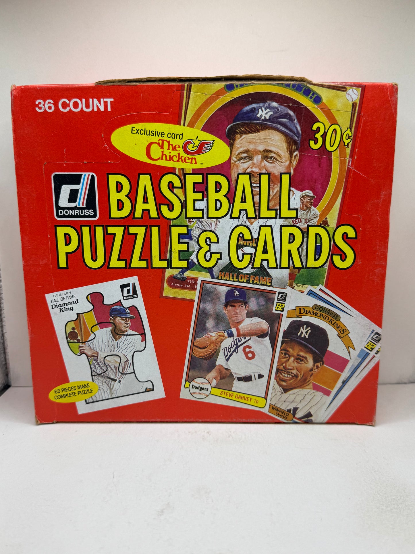 1982 Donruss Baseball Wax Box - 36 Packs Unopened Pack
