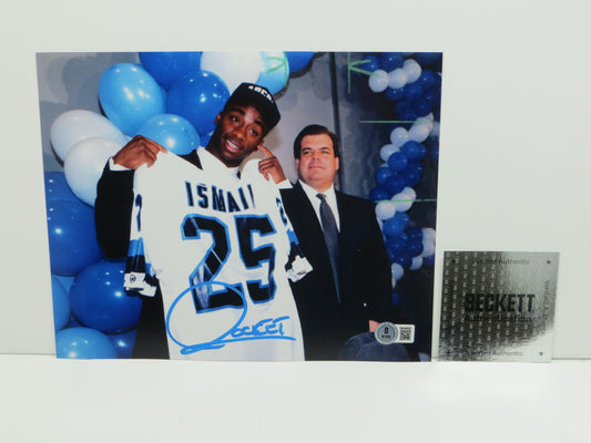 RAGHIB "ROCKET" ISMAIL Toronto Argonauts SIGNED 8x10 PHOTO Notre Dame BAS COA
