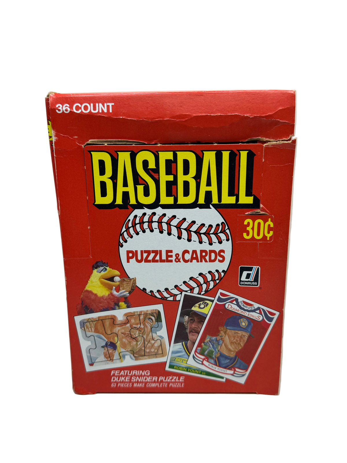 1984 Donruss Baseball Wax Box 36 Unopened Packs Don Mattingly Rookie Card (Box has Tear)