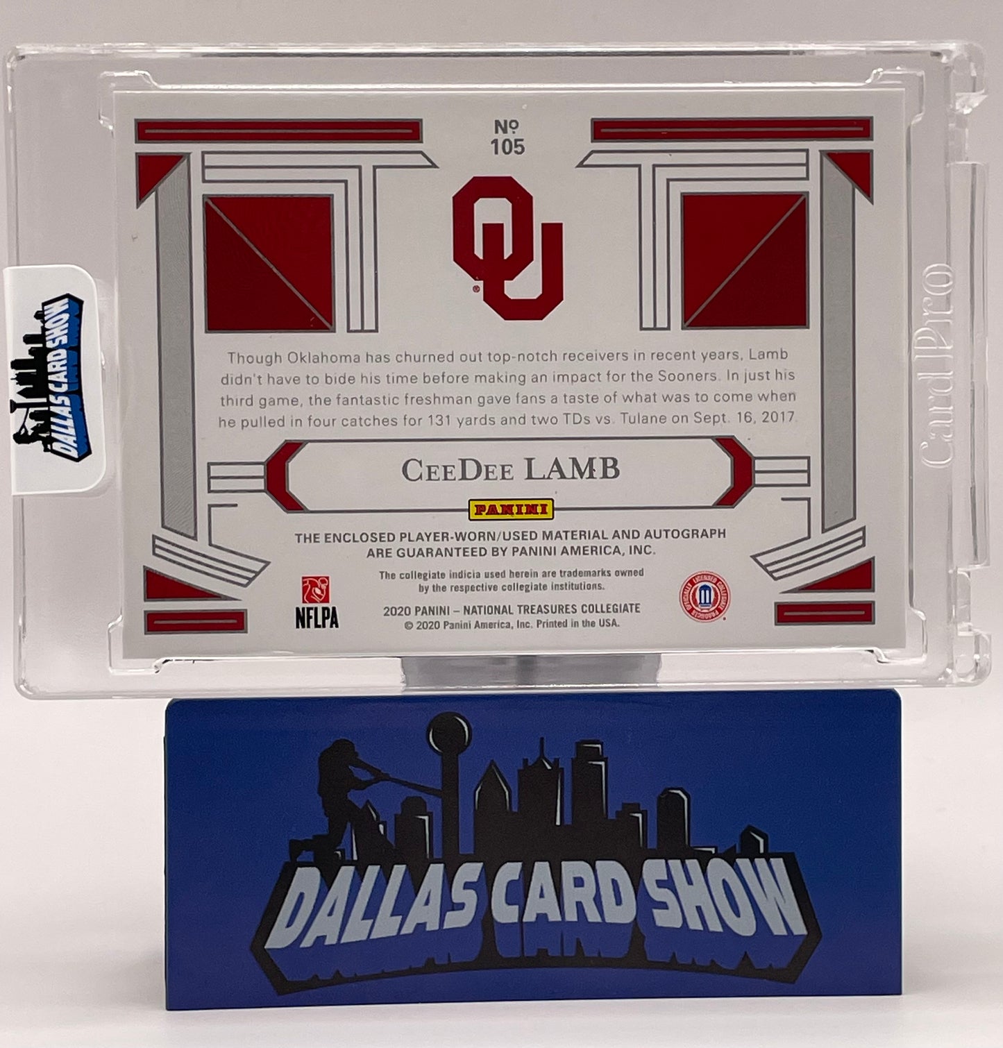2020 National Treasure Collegiate #105 Ceedee Lamb Chick Fil A Rookie Patch Autograph /10