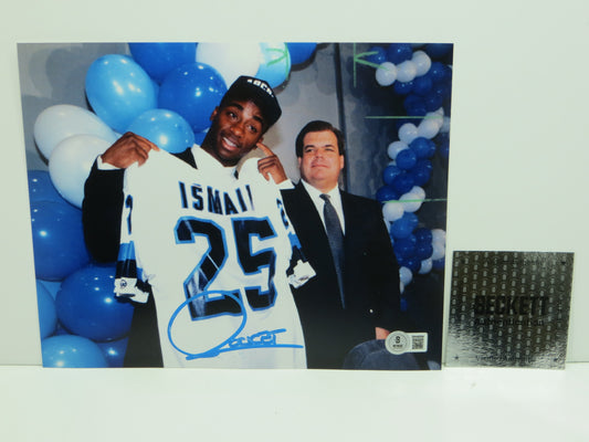 RAGHIB "ROCKET" ISMAIL Toronto Argonauts SIGNED 8x10 PHOTO Notre Dame BAS COA