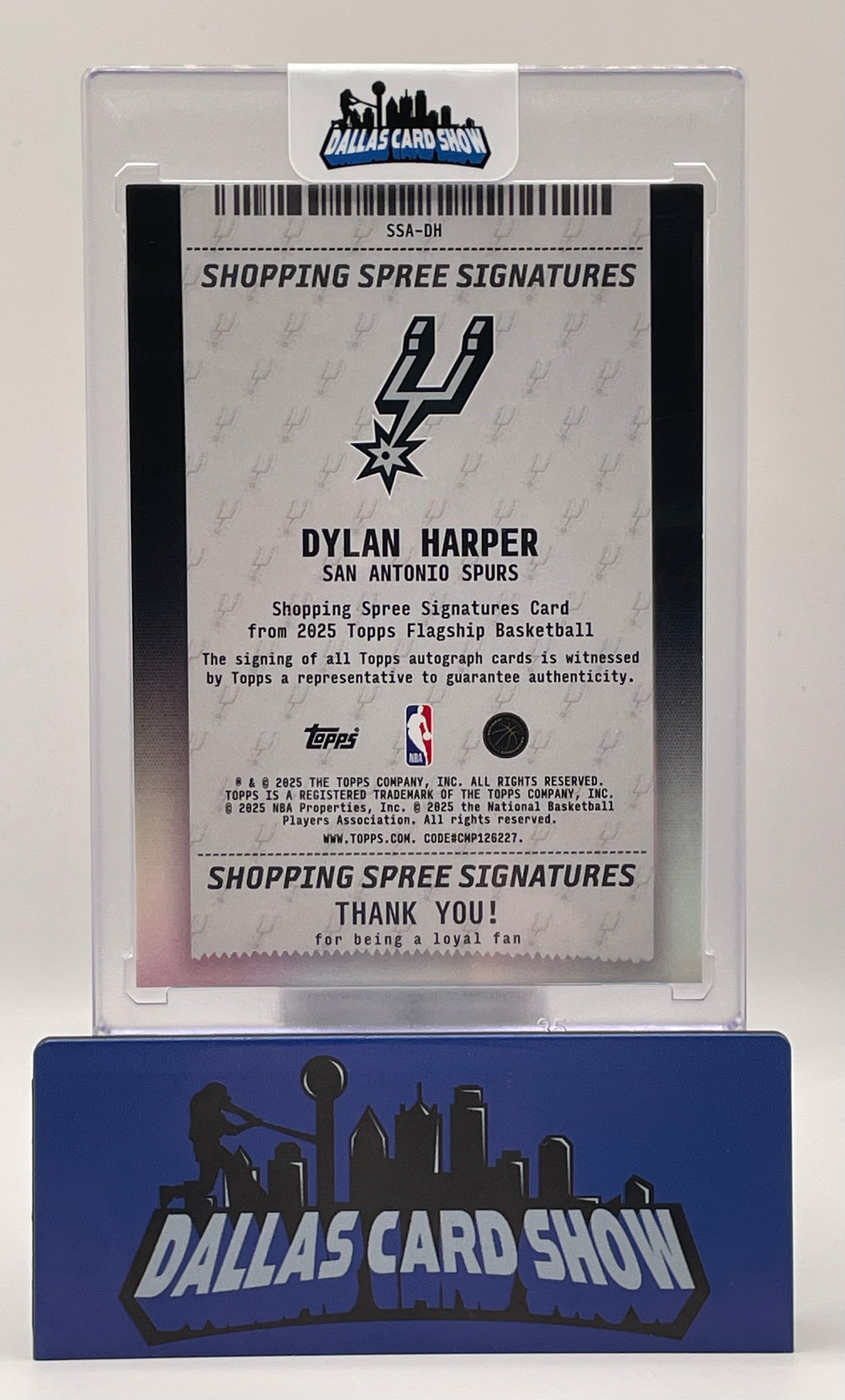 2025-26 Topps #SSA-DH Dylan Harper Shopping Spree Signatures Autograph /50
