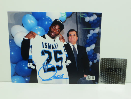 RAGHIB "ROCKET" ISMAIL Toronto Argonauts SIGNED 8x10 PHOTO Notre Dame BAS COA