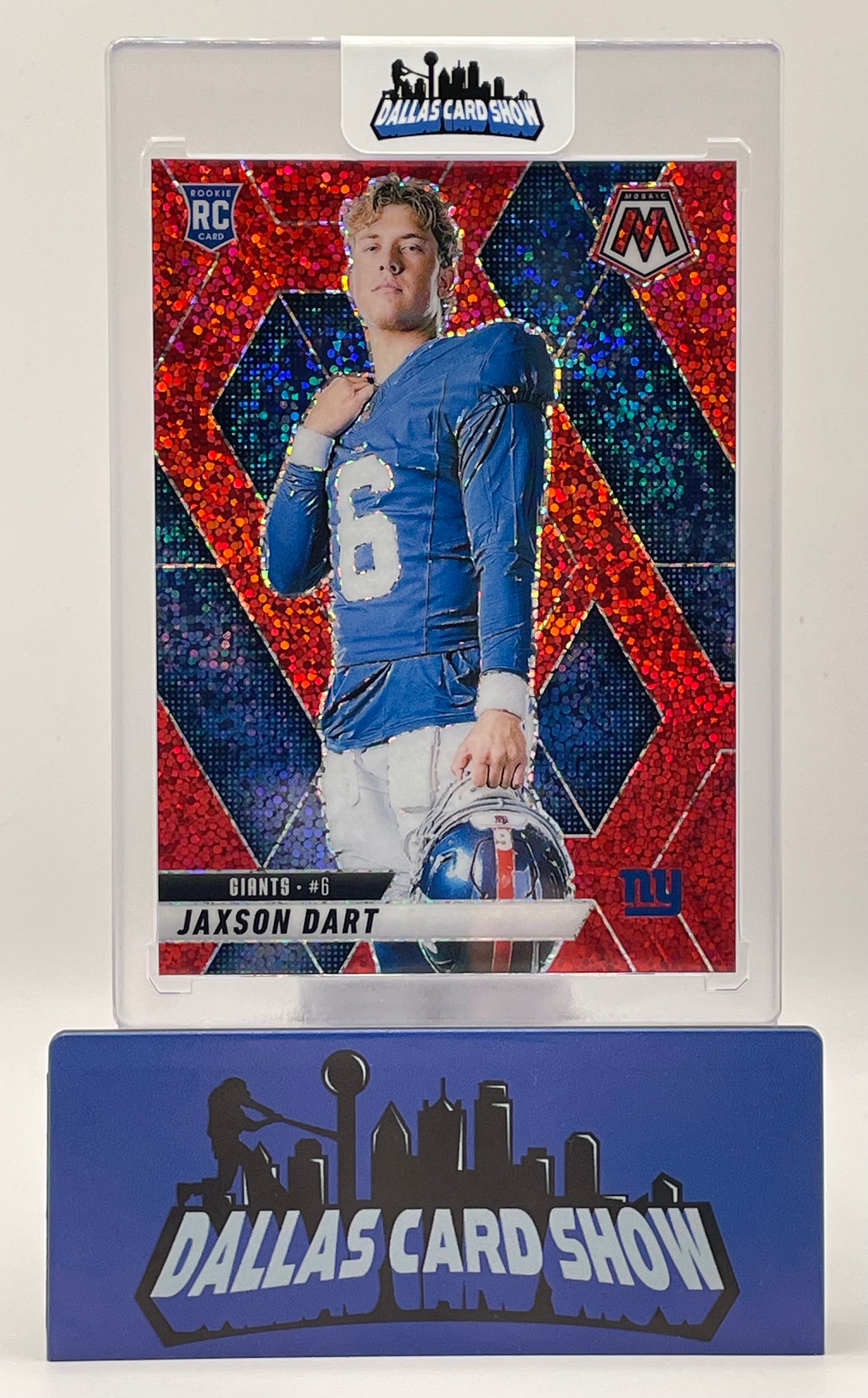 2025 Panini Mosaic #288 Jaxson Dart Red Sparkle Variation Rookie RC