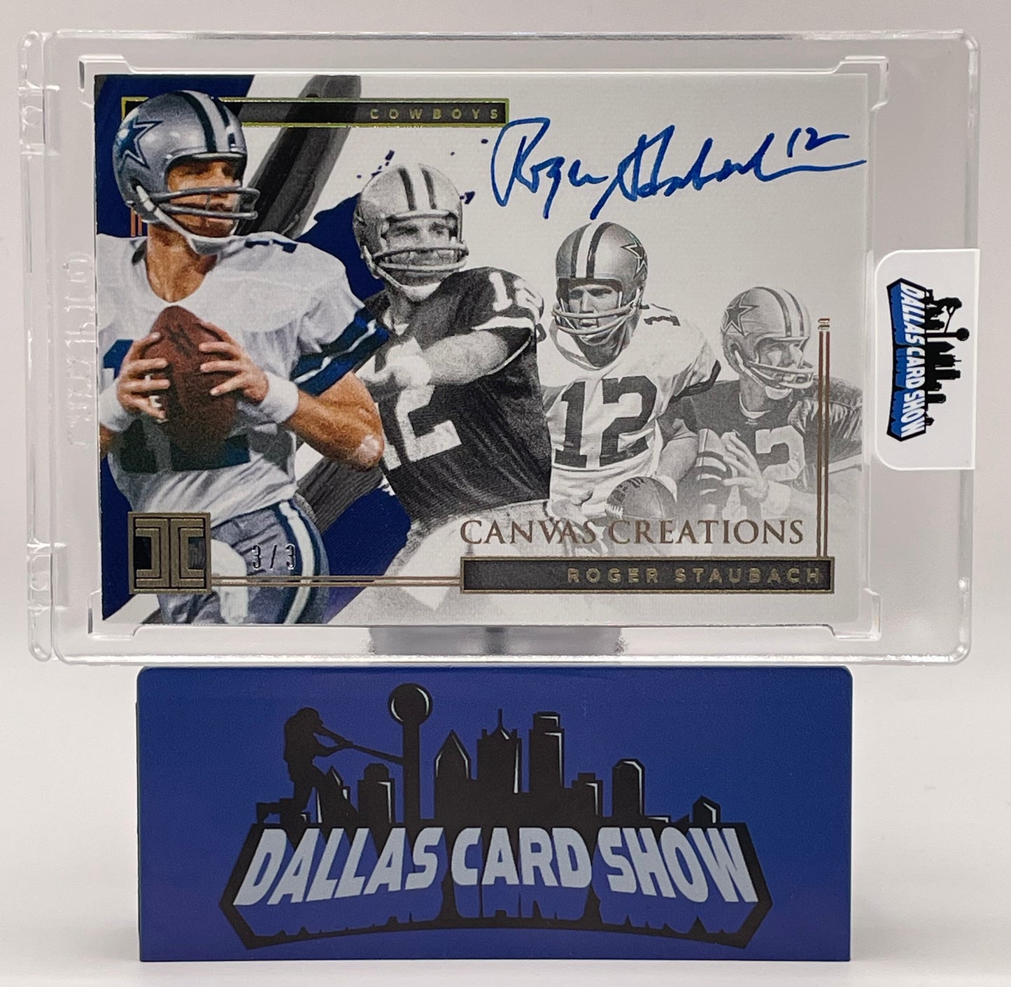 2021 Panini Impeccable #CC-RS Roger Staubach Canvas Creations Autograph /3