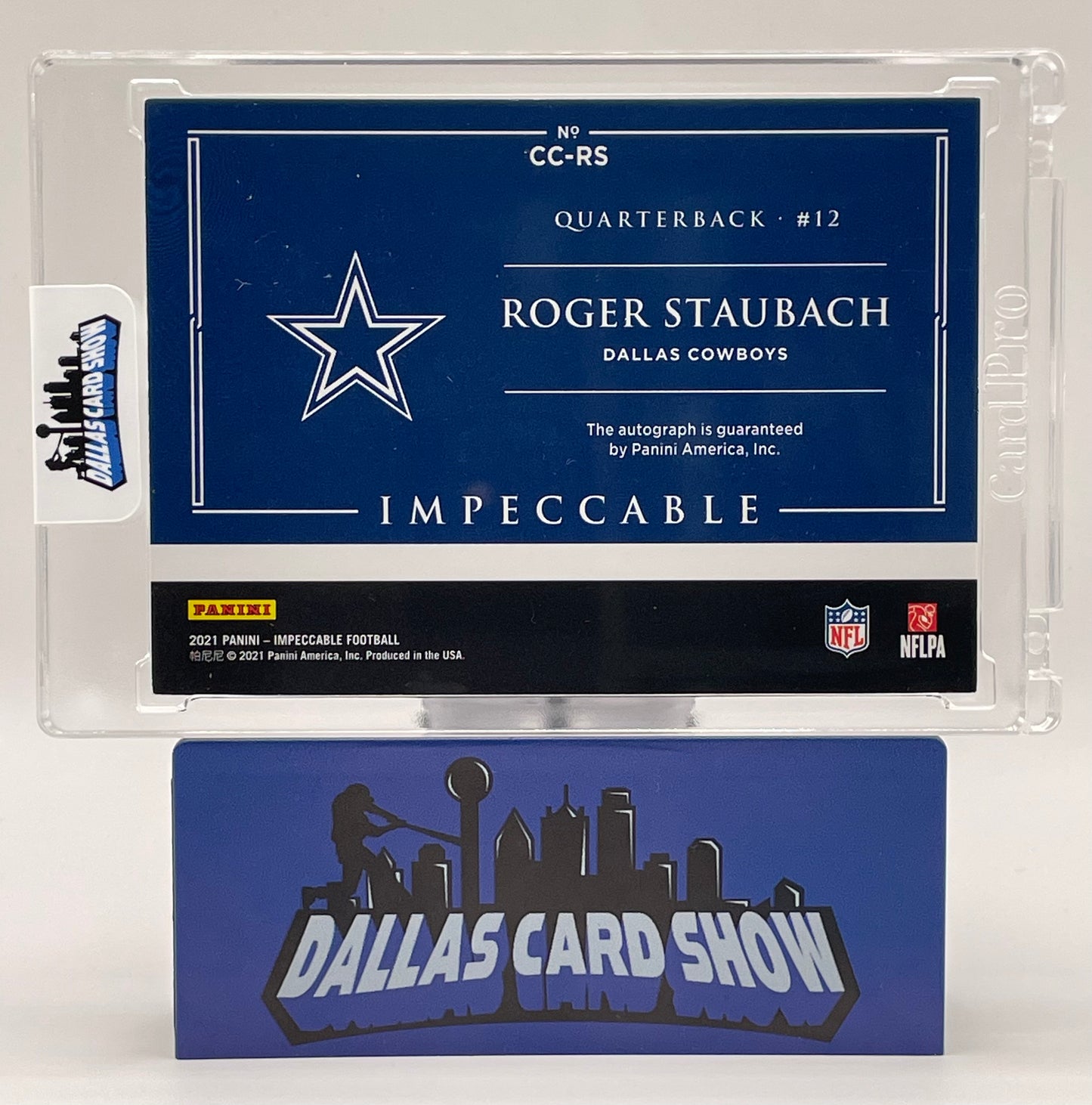 2021 Panini Impeccable #CC-RS Roger Staubach Canvas Creations Autograph /3