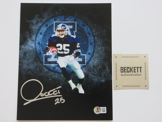 RAGHIB ROCKET ISMAIL TORONTO ARGONAUTS SIGNED 8x10 LOGO PHOTO Notre Dame Irish BAS