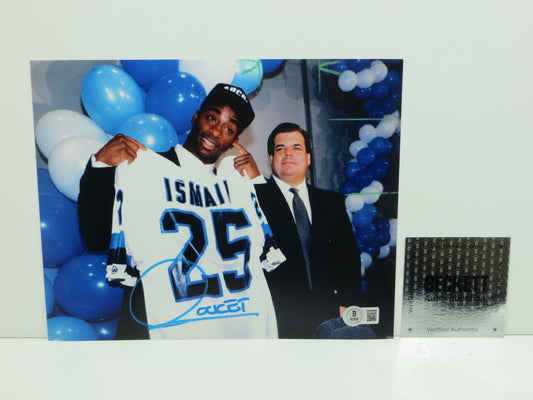 RAGHIB "ROCKET" ISMAIL Toronto Argonauts SIGNED 8x10 PHOTO Notre Dame BAS COA