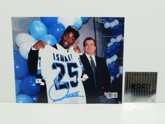 RAGHIB "ROCKET" ISMAIL Toronto Argonauts SIGNED 8x10 PHOTO Notre Dame BAS COA