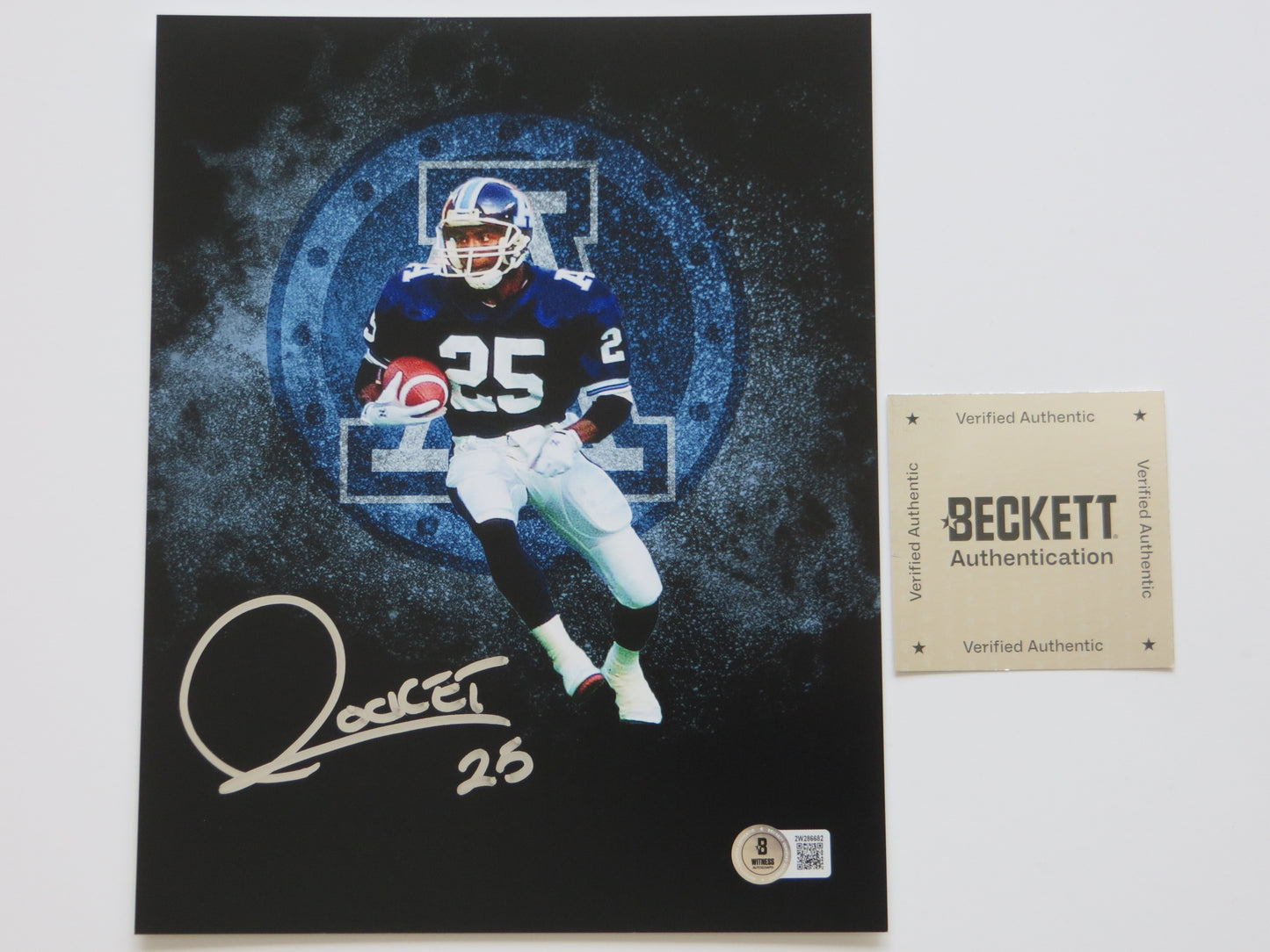 RAGHIB ROCKET ISMAIL TORONTO ARGONAUTS SIGNED 8x10 LOGO PHOTO Notre Dame Irish BAS