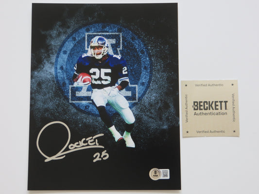 RAGHIB ROCKET ISMAIL TORONTO ARGONAUTS SIGNED 8x10 LOGO PHOTO Notre Dame Irish BAS