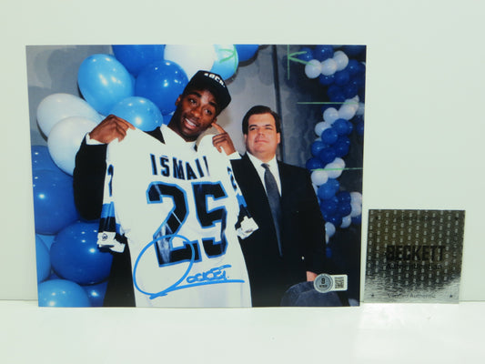 RAGHIB "ROCKET" ISMAIL Toronto Argonauts SIGNED 8x10 PHOTO Notre Dame BAS COA