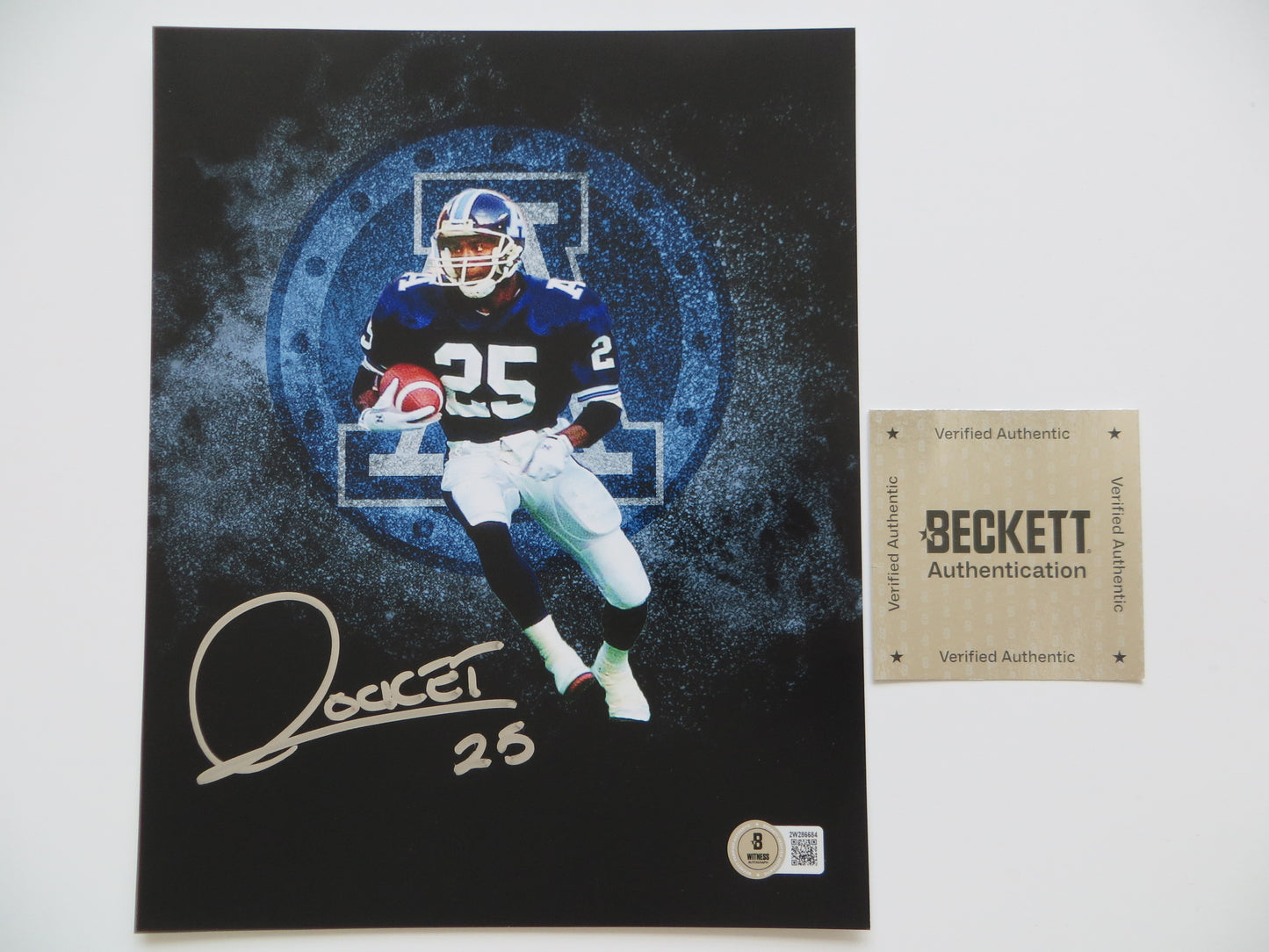 RAGHIB ROCKET ISMAIL TORONTO ARGONAUTS SIGNED 8x10 LOGO PHOTO Notre Dame Irish BAS