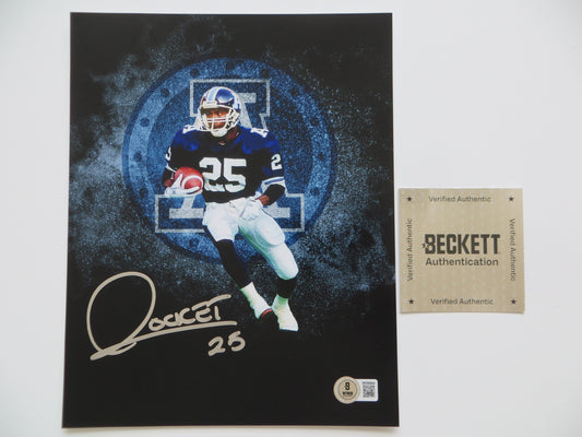 RAGHIB ROCKET ISMAIL TORONTO ARGONAUTS SIGNED 8x10 LOGO PHOTO Notre Dame Irish BAS